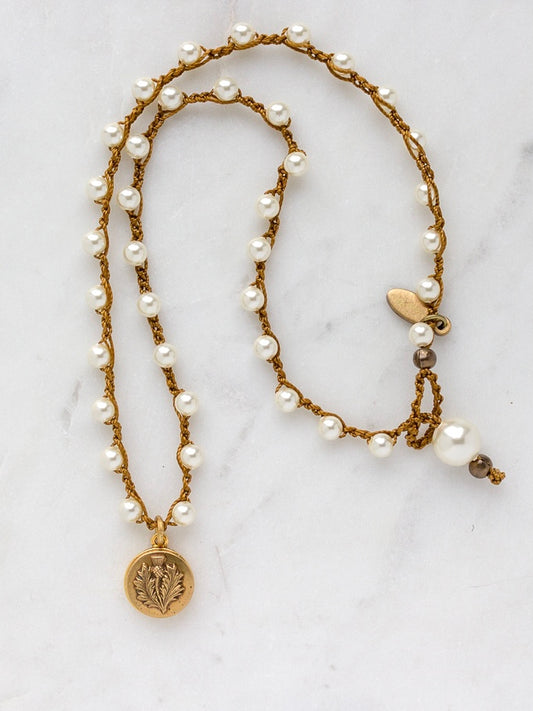 Antique thistle button necklace: A special request success story
