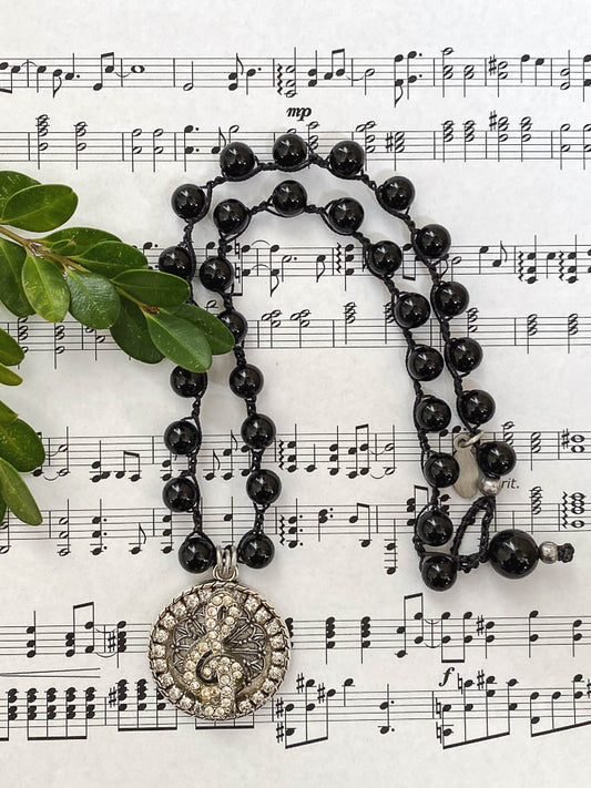 Vintage Treble Clef Necklace