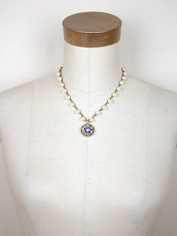 1" Sparkling Multi-Color Vintage Necklace*