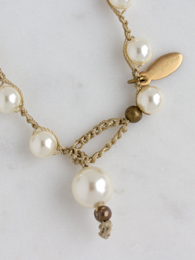 Vintage Christmas Tree with Pearls Necklace
