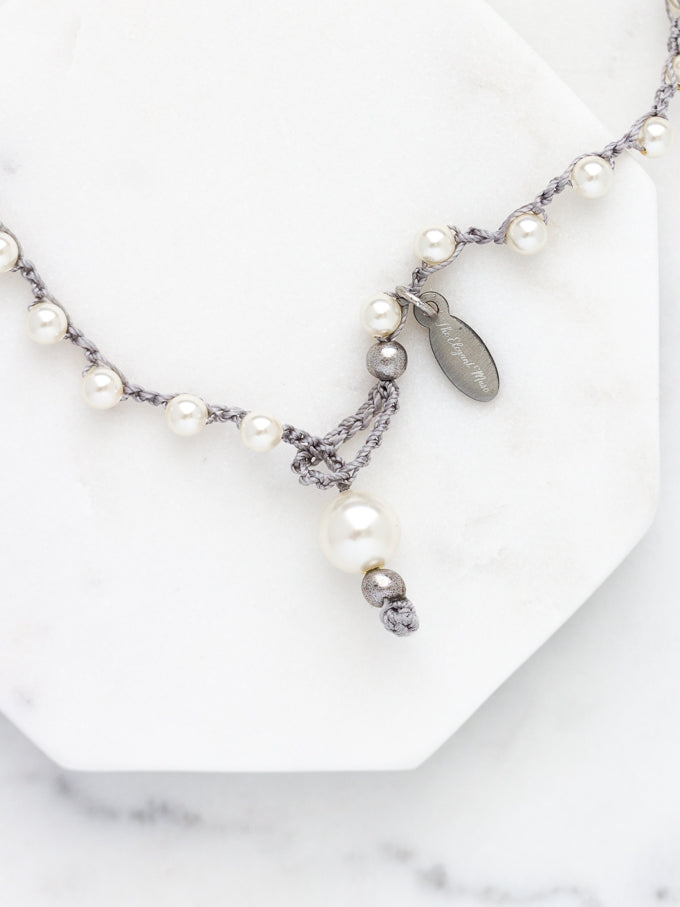 Petite Owl Antique Button Necklace