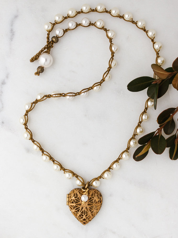 Vintage Filigree Heart Necklace