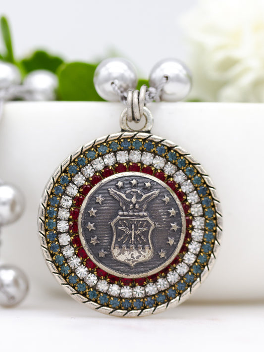 U. S. Air Force Vintage Button Necklace