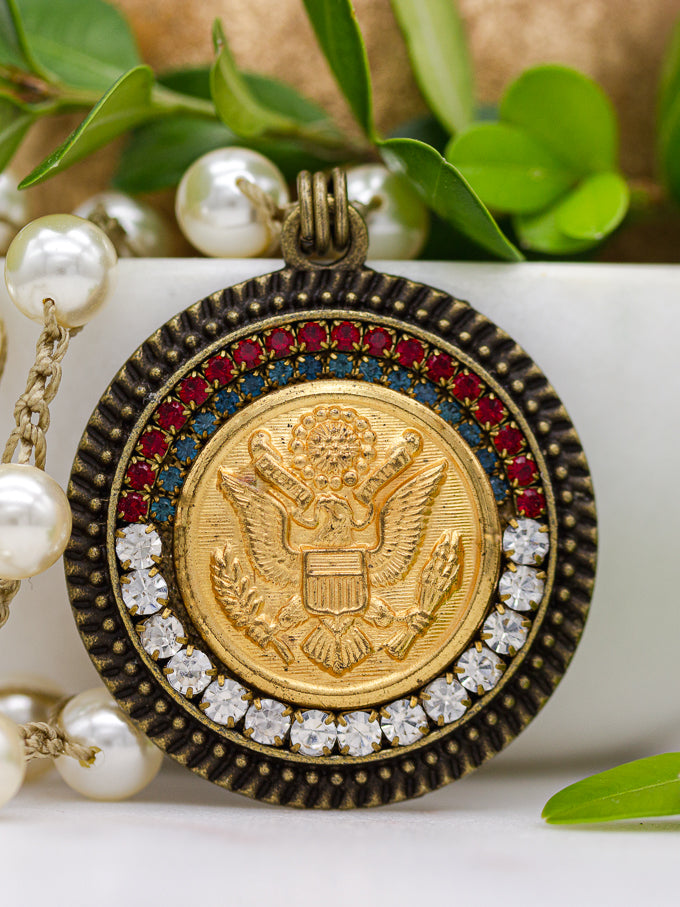 Vintage button sale necklace