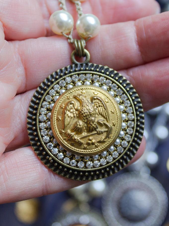 U. S. Navy Antique Button Necklace