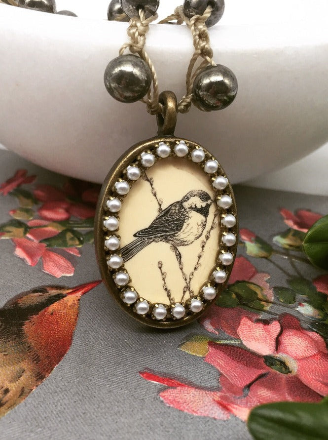 Vintage sale bird necklace