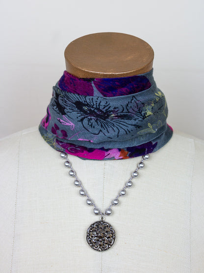 Steel Cut Antique Button Necklace*
