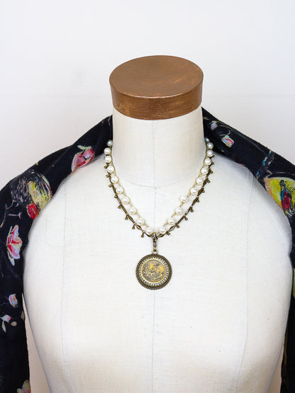 Versatility Antique Button Necklace