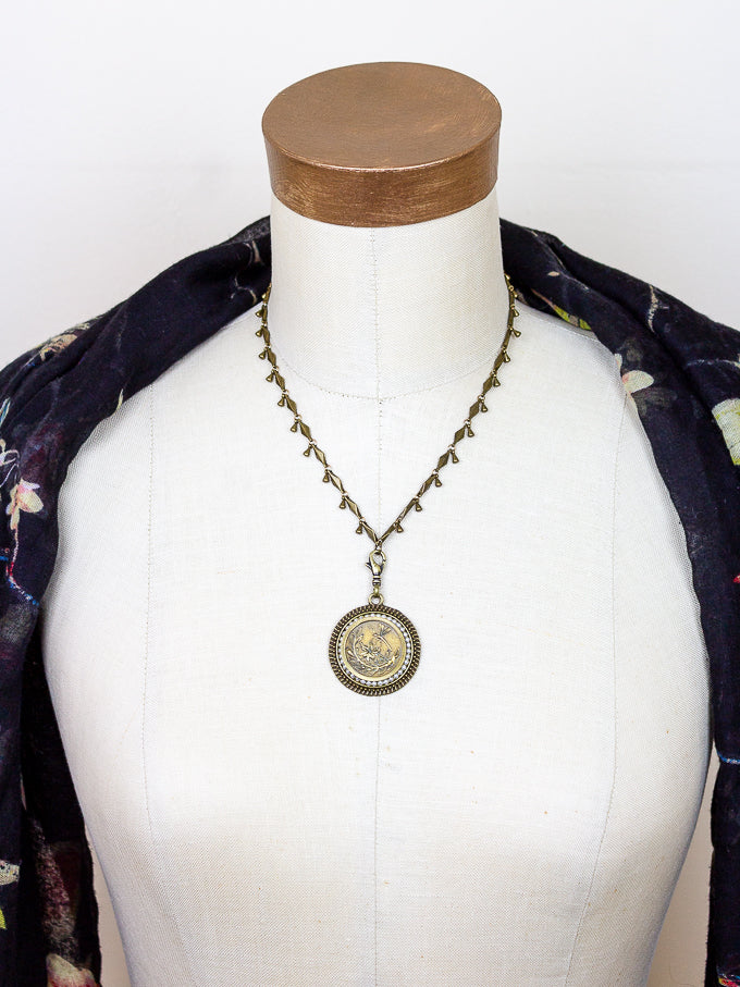 Versatility Antique Button Necklace