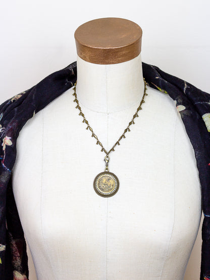 Versatility Antique Button Necklace