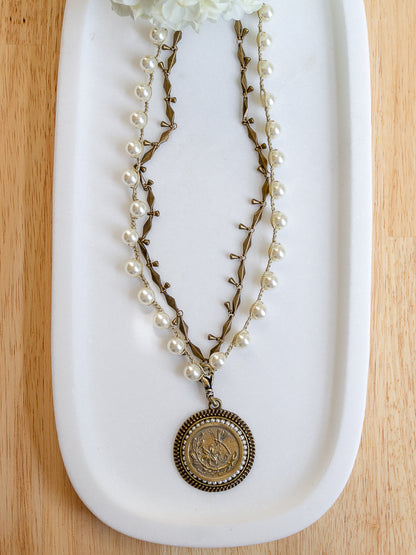Versatility Antique Button Necklace
