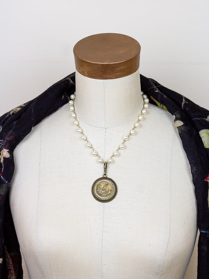 Versatility Antique Button Necklace