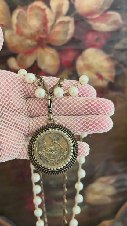 Versatility Antique Button Necklace