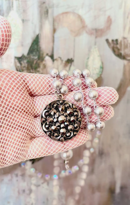 Steel Cut Antique Button Necklace*