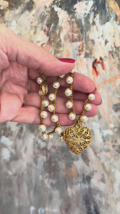 Vintage Heart Locket Necklace