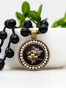 Shakudo Vintage Black Onyx Necklace