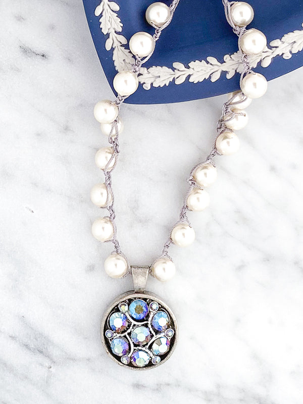Sparkle Crystal Necklace Silver