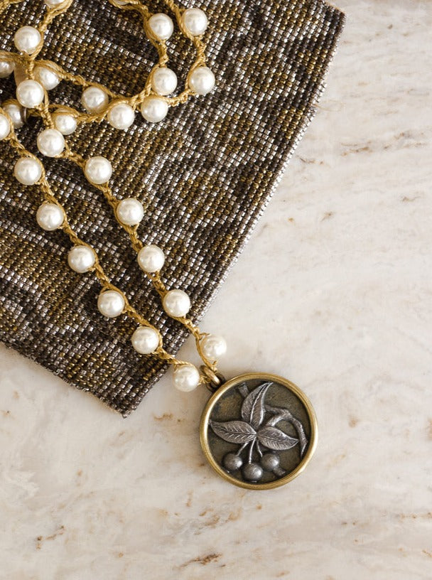 Antique Button Necklace