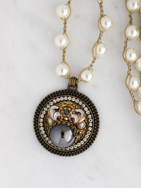 Upcycled Vintage Black & Gold Necklace Treasure of the Month!