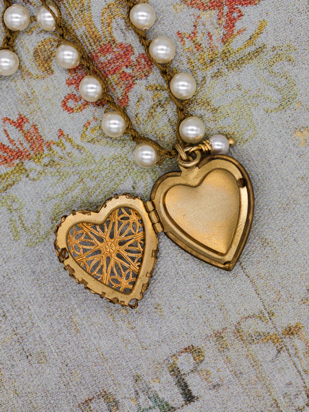 Vintage Filigree Heart Necklace