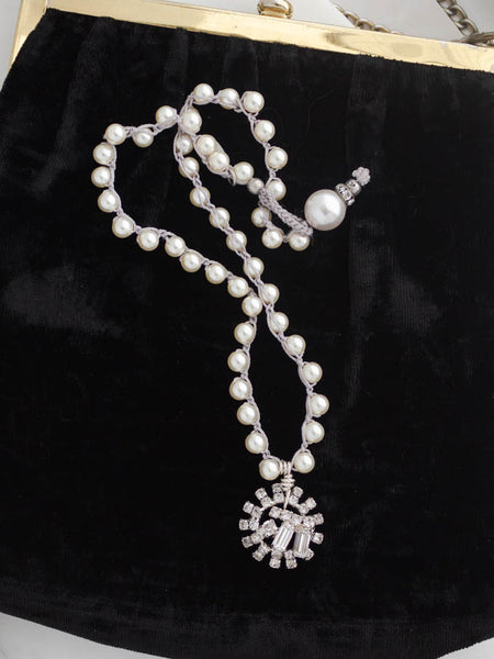 1" Sparkling Rhinestone Pendant Necklace