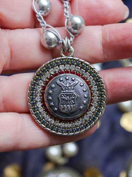 U. S. Air Force Vintage Button Necklace